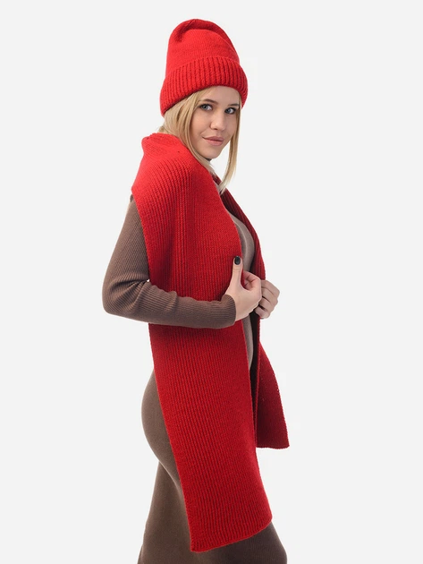 Комплект (шапка + шарф) женский SVTR 933 One Size Красный (0933000034) - Фото 6 Комплект (шапка + шарф) женский SVTR 933 One Size Красный (0933000034) - изображение 6