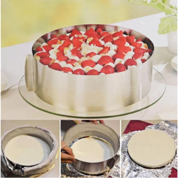 Раздвижное кольцо для торта Cake Ring 16-30 см форма для выпечки (os100272) - изображение 2