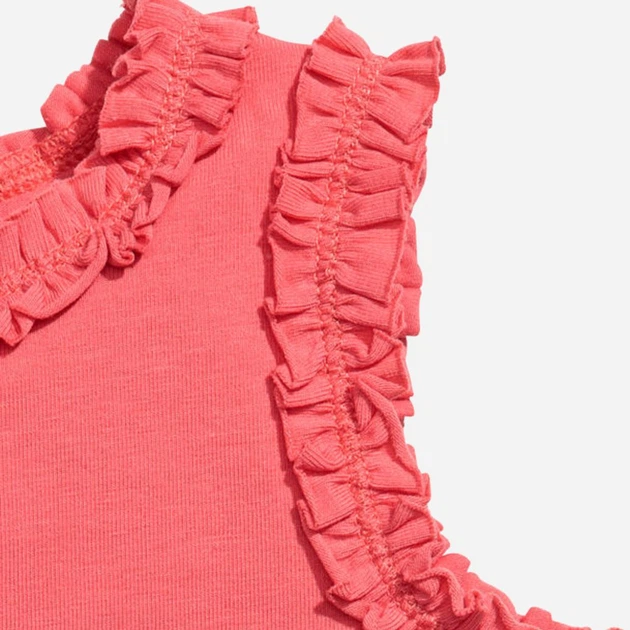 Детская майка для девочки H&M KEL4620195 80 см Коралловая (Er_2000000272160) - Фото 2 Детская майка для девочки H&M KEL4620195 80 см Коралловая (Er_2000000272160) - изображение 2