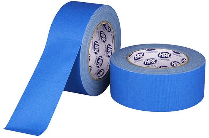 Матовая лента флуоресцентная HPX FLUO Gaffer Tape PRO 50мм х 25м Синяя (BF5025) - изображение 1