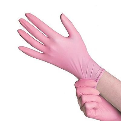 Перчатки Нитриловые Неопудренные MEDSAFE Розовые S (100 шт) - изображение 1
