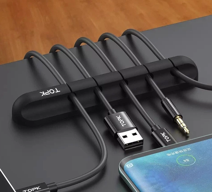 Організатор кабелю Topk кліпса - тримач кабелю 1 шт на 5 проводів ...