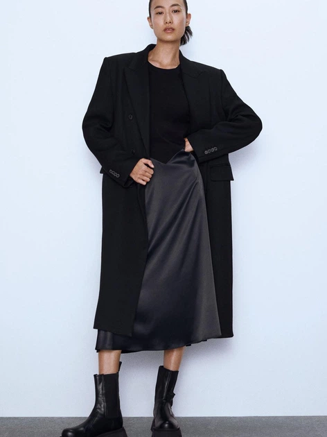 Плаття міді осіннє жіноче Zara 5039/648/800-AAAD L Чорне