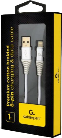 Кабель Cablexpert USB - Apple Lightning 1 м White (CC-USB2B-AMLM-1M-BW2) - зображення 2