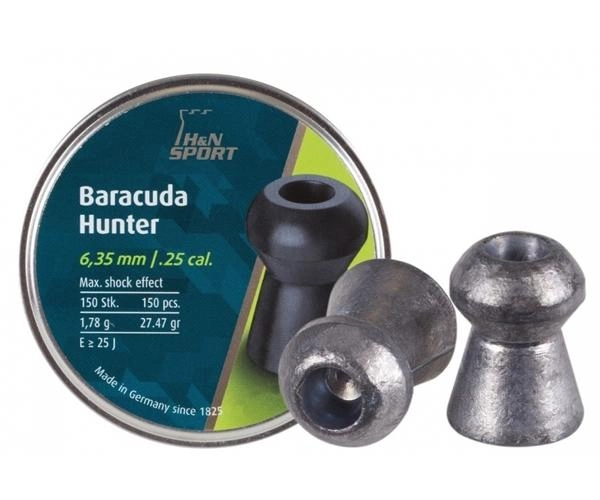Кулі пневматичні (для повітря) 6,35мм 1,78г (150шт) H&N Baracuda Hunter. 14530299 - зображення 2