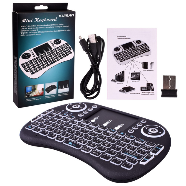 Беспроводная клавиатура Keyboard Backlit mini с тачпадом и подсветкой - изображение 4