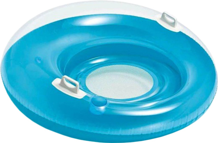 Надувной круг для плавания с ручками Intex 119 см (Intex 58883 blue ...