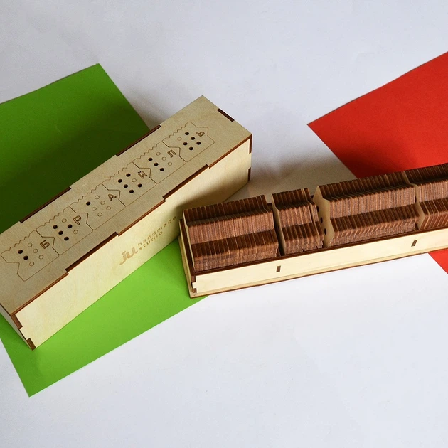 Will専用 Playbooks The Alphabet 27冊 Украинская азбука Брайля, тактильный алфавит.Деревянный рельефно