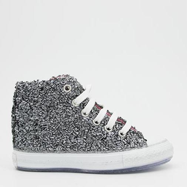 Акція на Дитячі кеди для дівчинки VUVU KIDS Silver glitter 3005 1.5 32 Срібні з бісером від Rozetka