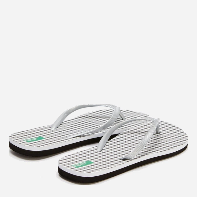Klapki japonki damskie gumowe United Colors of Benetton 8G3EE3080-904 36 Białe (8300895687808) - obraz 3