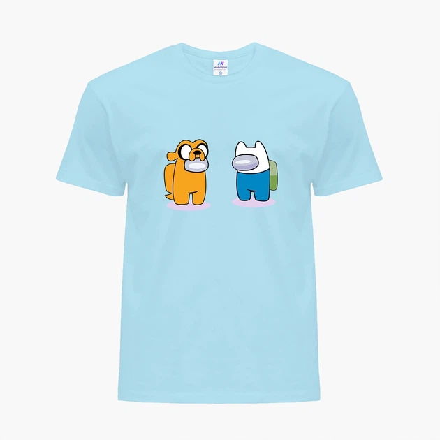 Дитяча футболка Амонг Ас Час Пригод Фінн і Джейк пес (Among Us Adventure Time Finn & Jake the dog) (25186-2414) 134-140 см Бавовна Блакитний - Фото 1 Дитяча футболка Амонг Ас Час Пригод Фінн і Джейк пес (Among Us Adventure Time Finn & Jake the dog) (25186-2414) 134-140 см Бавовна Блакитний - зображення 1