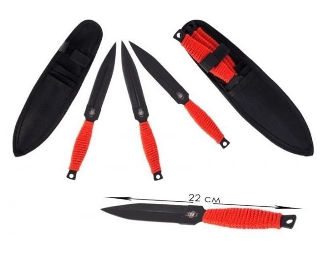 Метательные ножи K005 (3 штуки) с чехлом - изображение 2