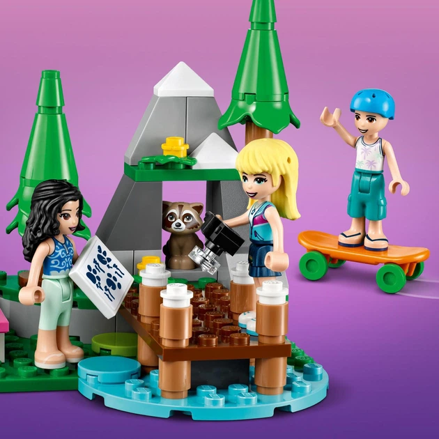 Zestaw klocków LEGO Friends Leśny mikrobus kempingowy i żaglówka 487 elementów (41681) - obraz 7