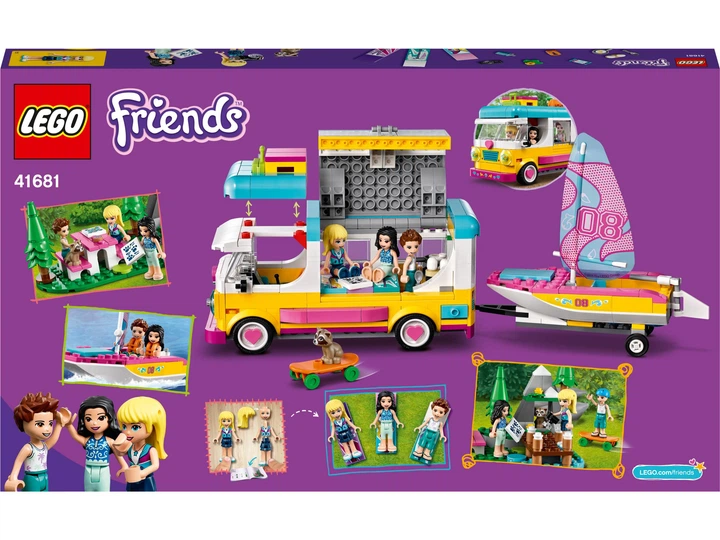 Zestaw klocków LEGO Friends Leśny mikrobus kempingowy i żaglówka 487 elementów (41681) - obraz 9