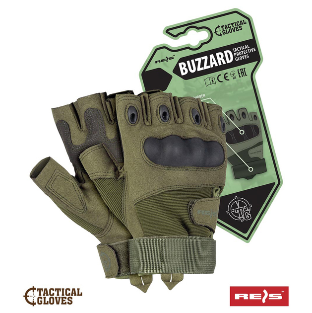 Тактичні захисні рукавички без кінчиків пальців REIS RTC-BUZZARD Z (1615970875082) XL - изображение 1