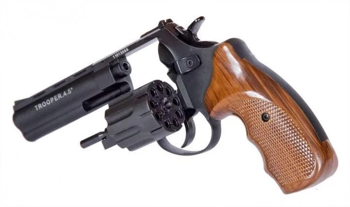 Револьвер под патрон Флобера TROOPER-4,5 S рукоятка пласт.черн. - изображение 2