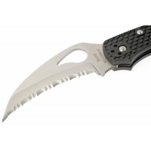 Нож Spyderco Byrd Hawkbill, серрейтор (BY22SBK) - изображение 2