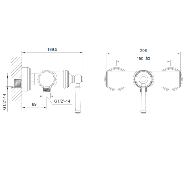 Смеситель для душа Imprese HYDRANT ZMK031806080 - изображение 2