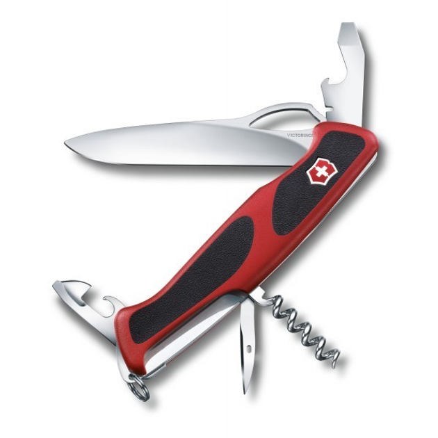 Складной нож Victorinox RANGERGRIP 61 One Hand 0.9553.MC Швейцарский нож Викторинокс Черный Красный - изображение 1