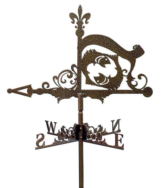 Флюгер на дах Риби Кріплення флюгера на шпиль даху або альтанки Стара ...