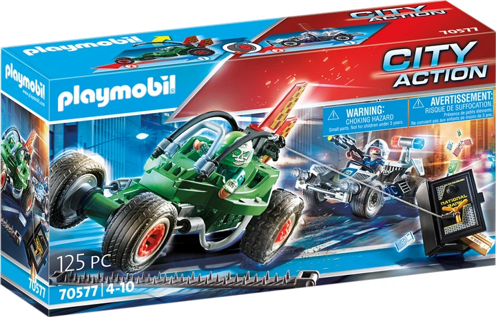 Klocki Playmobil Pościg policyjnym gokartem 125 elementów (70577) - Zdjęcie 1 Klocki Playmobil Pościg policyjnym gokartem 125 elementów (70577) - obraz 1