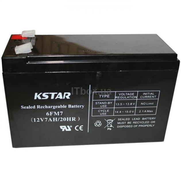 Аккумуляторная батарея KSTAR 12V 7AH (6-FM-7) AGM – фото, отзывы ...