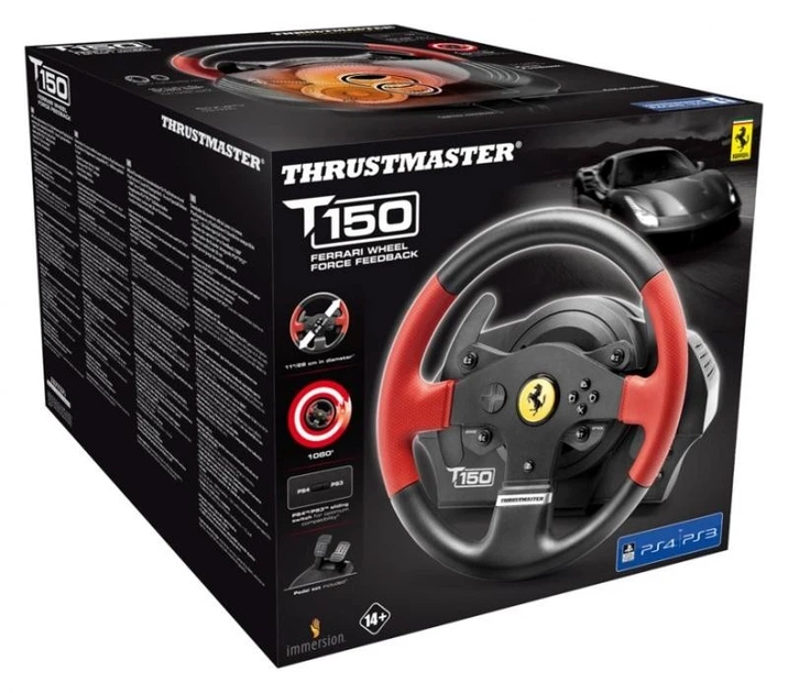 Проводной руль Thrustmaster T150 Ferrari Wheel PC/PS3/PS4 Black (4160630) - изображение 7