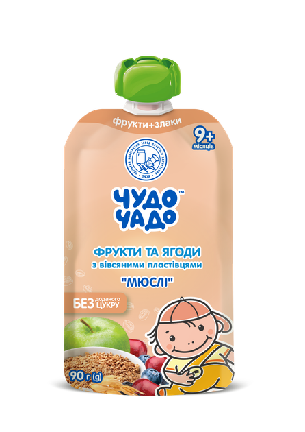 Упаковка мюслів Чудо-Чадо Фрукти-ягоди без цукру з 9 місяців 90 г x 16 шт. (4820016254305) - зображення 2