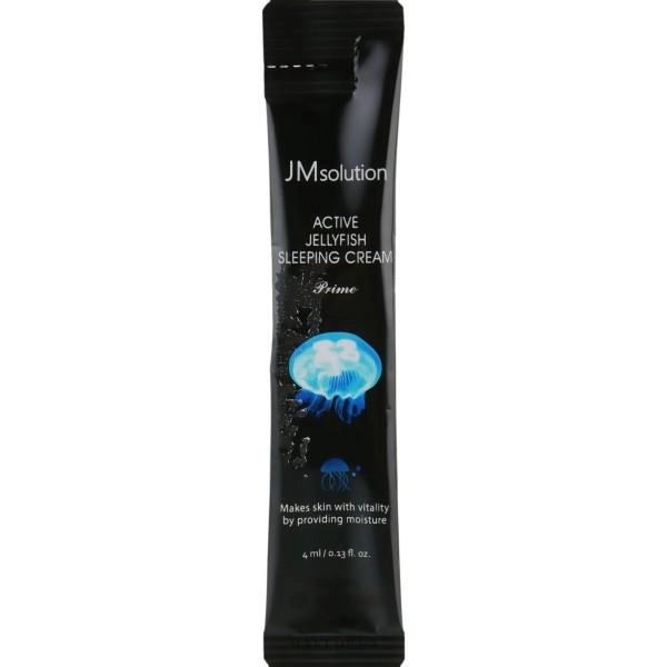 Ночная увлажняющая маска с экстрактом медузы JMsolution Active Jellyfish Sleeping Cream Prime 4 мл 