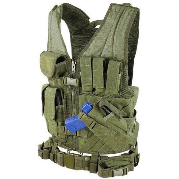 Розвантажувальний жилет Condor Crossdraw Vest CV X-Large/XX-Large, Олива (Olive) - зображення 1