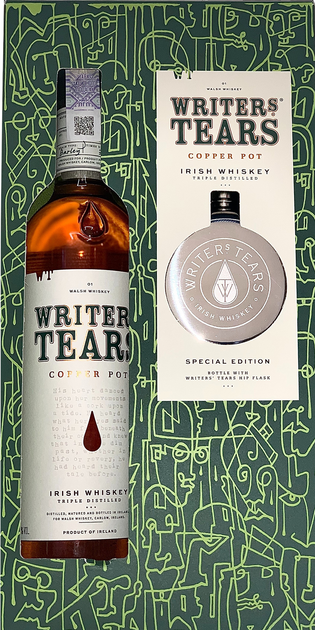 Виски Writers Tear's Irish Whiskey в подарочной упаковке с флягой 0.7 л ...