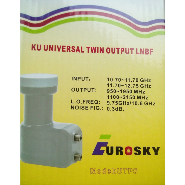 Конвертер Eurosky UTP-5 Twin 2TV Спутниковый Универсальный линейной ...