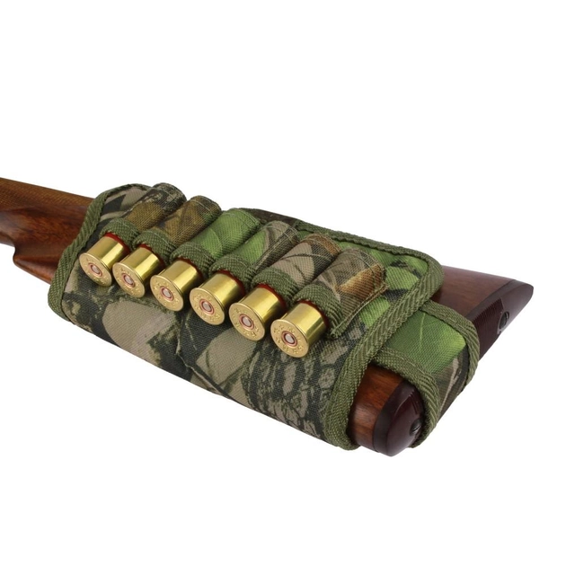 Патронташ на Приклад з Поліестеру Bronzedog Правша 6 патронів калібр 12/16 Зелений (8100) - зображення 3