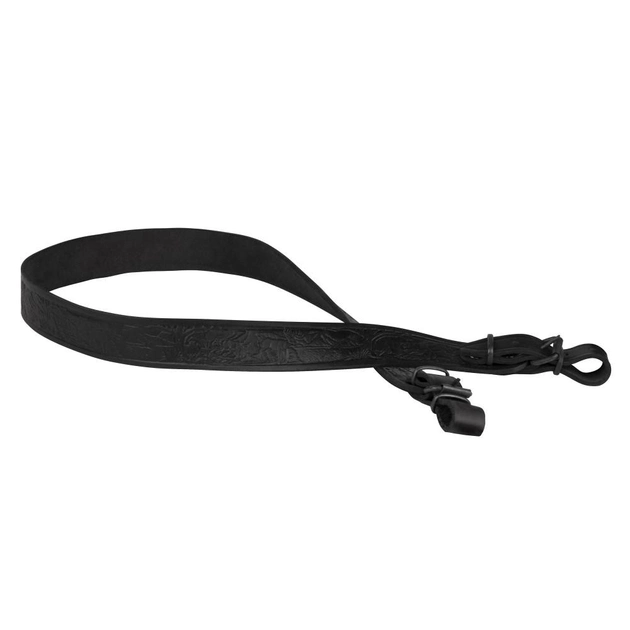 Кожаный Ремень для Ружья Bronzedog с Тиснением "Пейзаж" Регулируемый Черный (5032/1) - изображение 1