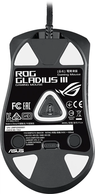 Миша Asus ROG Gladius III USB Black (90MP0270-BMUA00) - зображення 3