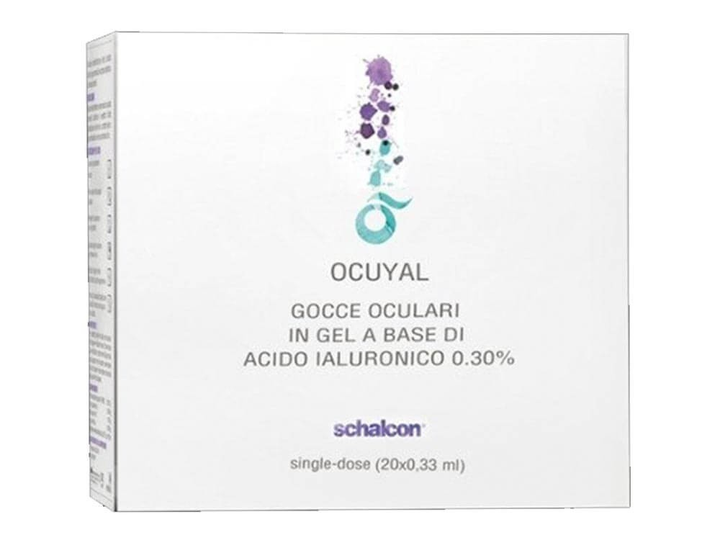 Гелеві краплі очні з гіалуроновою кислотою Schalcon Ocuyal Gel 1 уп. – 20 шт. 0,3 мл. - зображення 1