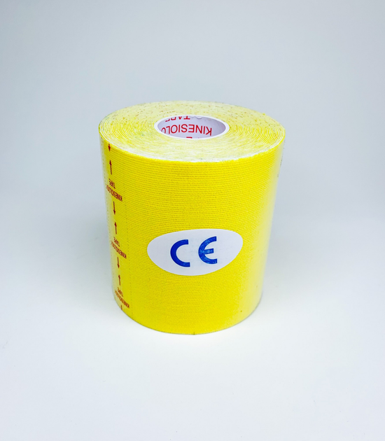 Тейп кинезио FamousCare 7,5 см, желтый - изображение 2