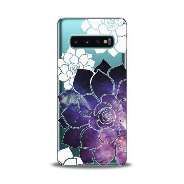 Чехол силиконовый для Samsung (Суккуленты, Вселенная) Galaxy S7 самсунг ...