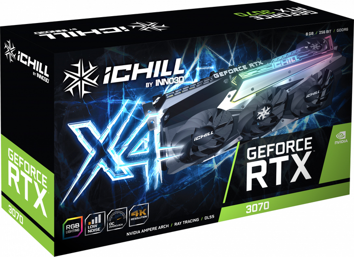iCHILL GeForce RTX 3070 本体 INNO3D GeForce RTX 3070 ICHILL X4 (C30704-08D6X-1710VA35