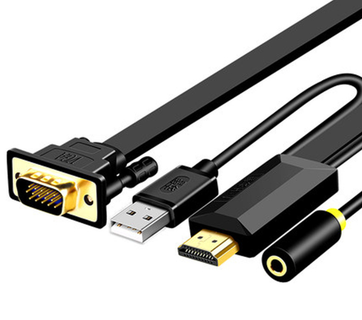 Конвертер кабель HDMI to VGA JH Z130 2м + Аудио + Питание Адаптер Преобразователь - Фото 9 Конвертер кабель HDMI to VGA JH Z130 2м + Аудио + Питание Адаптер Преобразователь - изображение 9