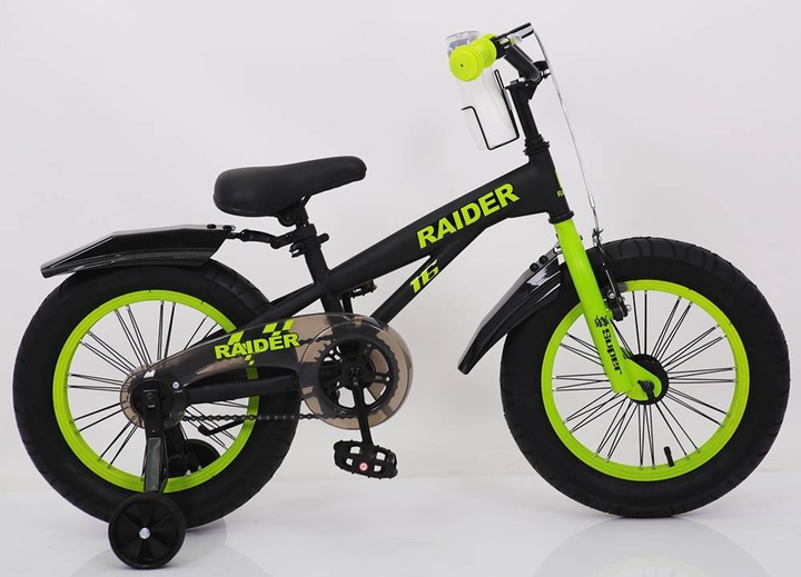 Детский велосипед c широкими колесами RAIDER SJ16-1 Колёса 16х3 Черно ...