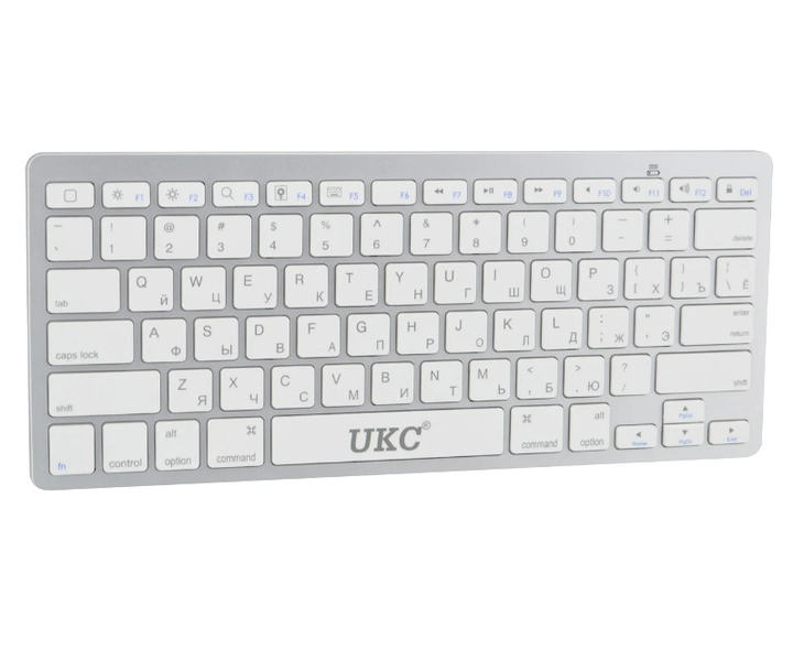 Бездротова клавіатура UKC BK3001 Wireless Keyboard Bluetooth Silver