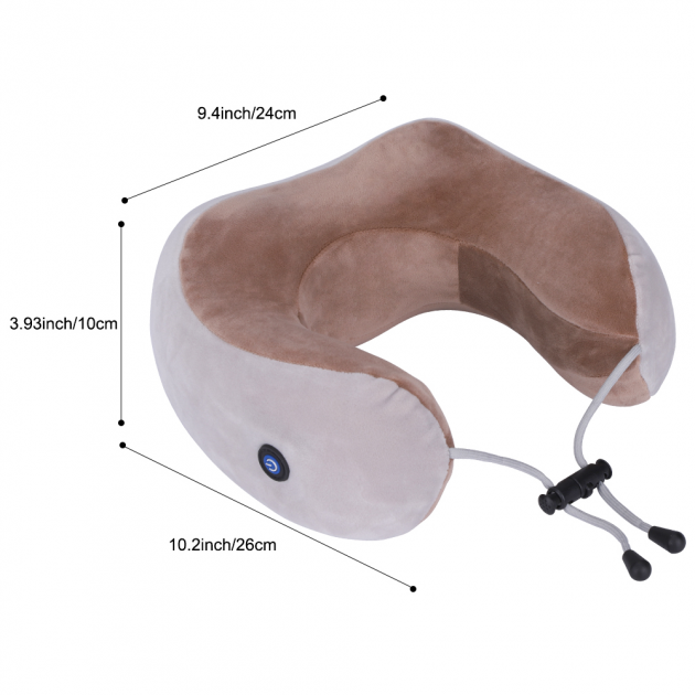 Массажная подушка с вибрацией и функцией памяти U-Shaped Massage Pillow ...