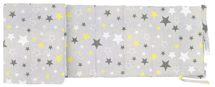 Акція на Бортики в дитяче ліжечко Cosas WeltBed Star Yellow Grey Grey 30х180 від Rozetka