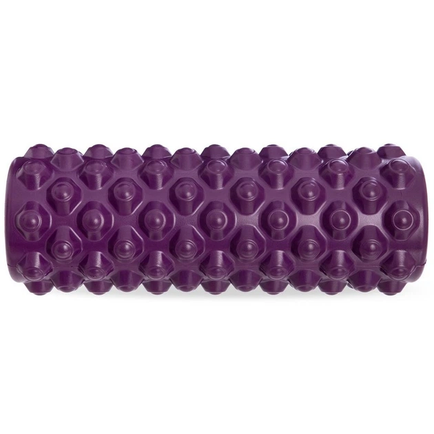 Массажный ролик для рук и ног роллер Grid Bubble Roller Zelart 36x14 см FI-5714 Violet - изображение 2