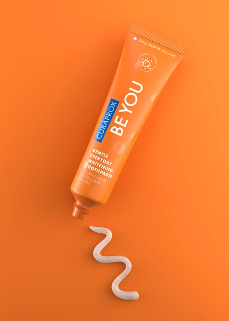 Зубна паста Curaprox Be You Regenerative Whitening Toothpaste Peach and Apricot Flavour 60 мл (7612412429503) - зображення 4