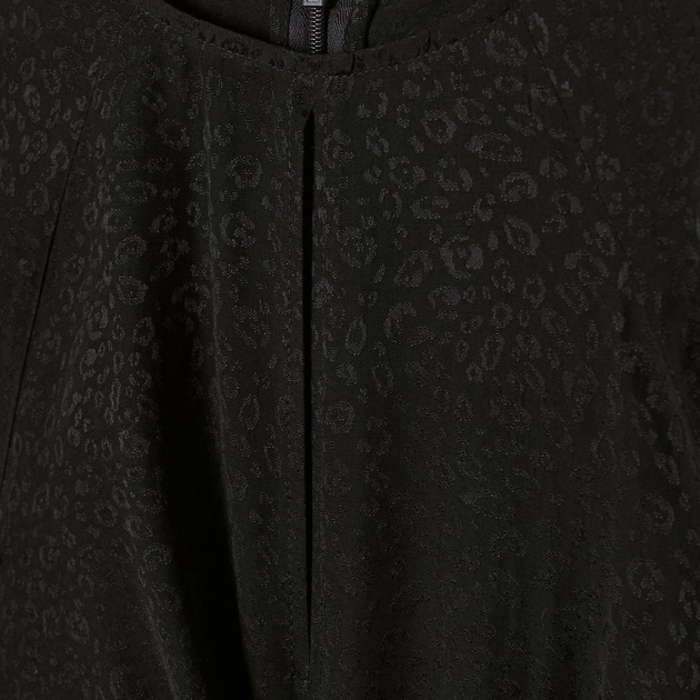 Платье на запах длинное женское H&M 0718227001 38 (165/88А) Черное с леопардовым (2000000830842) 