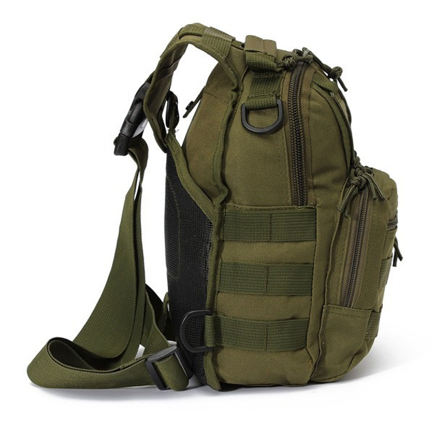 Тактичний рюкзак Silver Knight однолямочный з системою M. O. L. L. E Olive (098-olive) - зображення 2