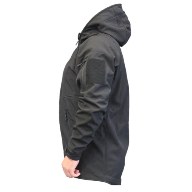 Тактична куртка Tactic з капюшоном softshell Чорний розмір M (5000HB-M) - зображення 2