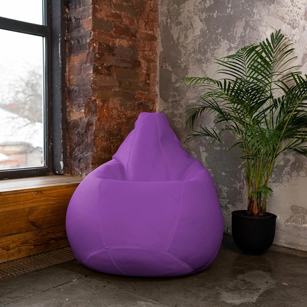 Крісло Мішок Груша 3D-сітка 150х100 Студія Комфорту розмір Великий Фіолетовий - зображення 1